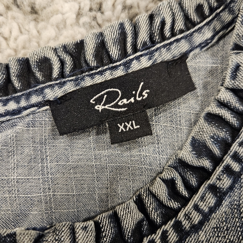 Rails Sz Xxl Peasant Blue Filomena Flutter Short … - image 4